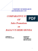 Comparative Study OF Sales Promotions On Bajaj V/S Hero Honda