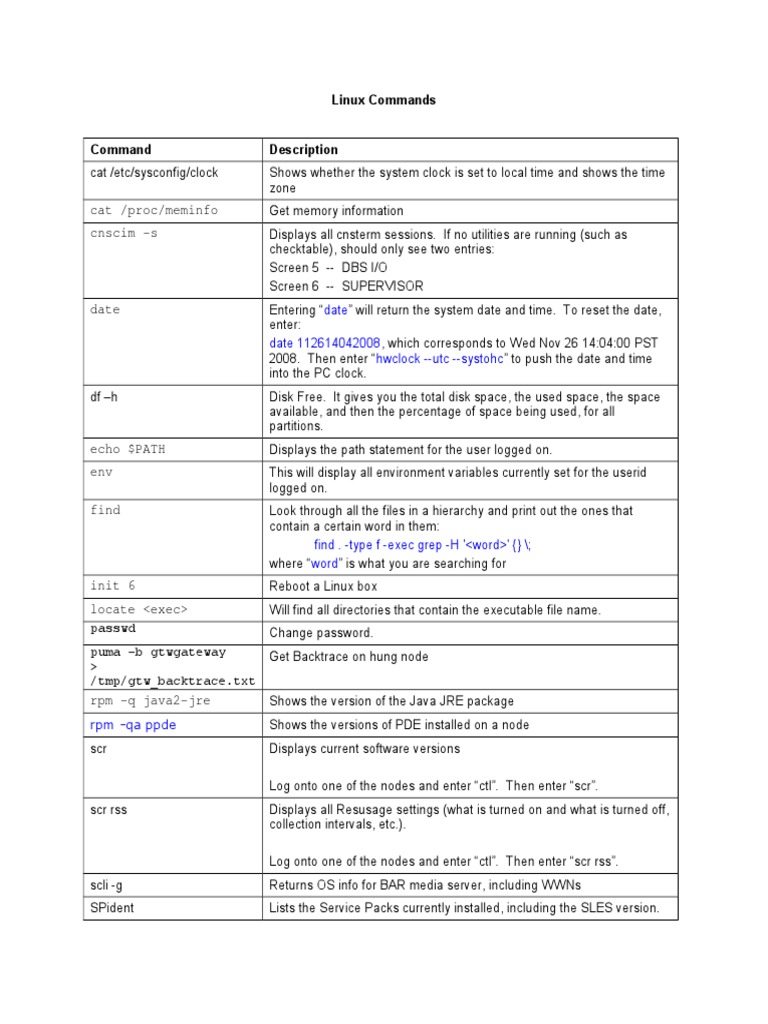 Linux Commands: Cat /proc/meminfo Cnscim - S | Download Free PDF | Data ...