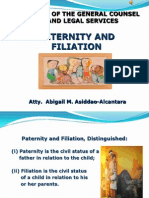 AAA. Paternity and Filiation March 2014