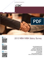 2012 MBA/IMBA Salary Survey: Career Development Centre
