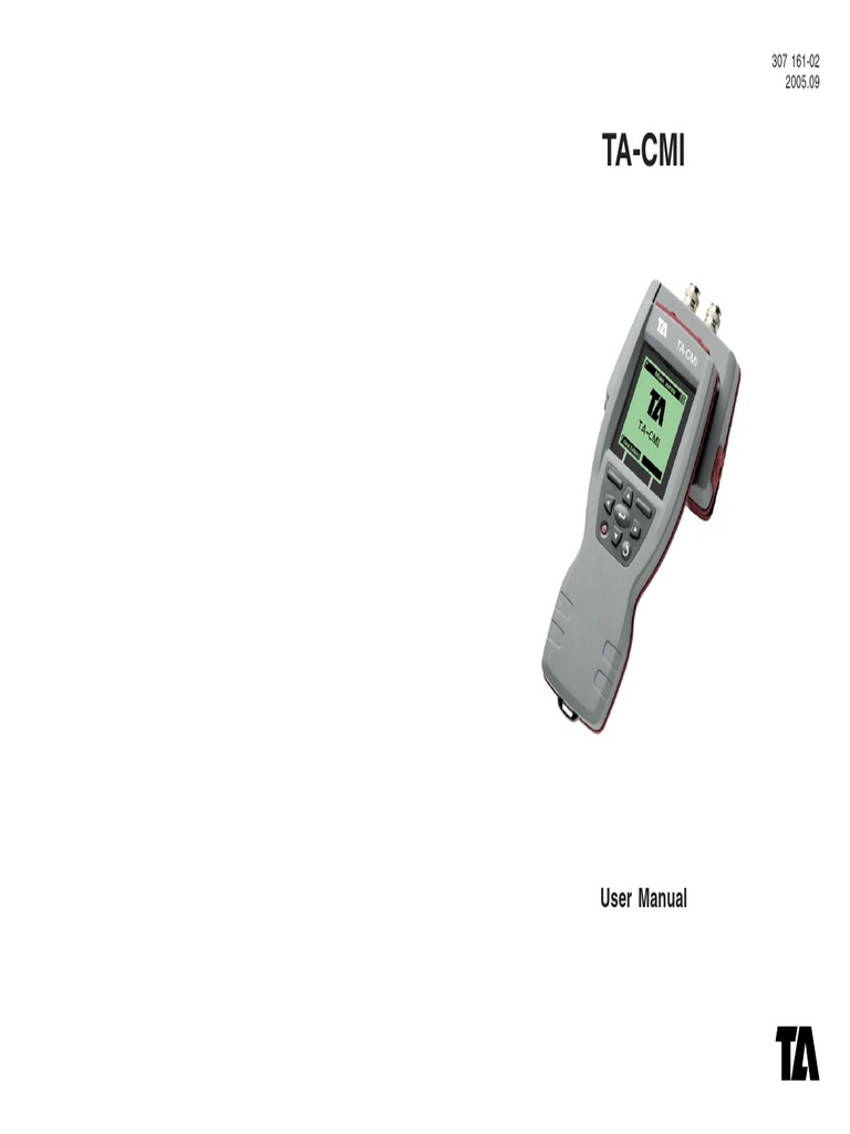 307 161-02 Ta-Cmi GB | PDF | Measuring Instrument | Calibration