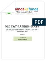 Handa Ka Funda - Old CAT Papers - Maths