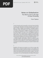 Notes On Globalisation: The Work of Art in The Age of Shoe-Throwing