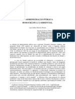 BRESSER PEREIRA, L. Da Administração Pública Burocrática a Gerencial