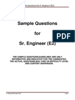 Sample Questions For Sr. Engineer (E2)