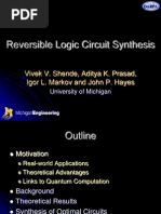 Reversible Logic Circuit Synthesis: Vivek V. Shende, Aditya K. Prasad, Igor L. Markov and John P. Hayes