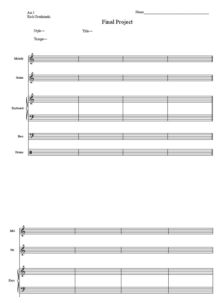 Arr1 Final Proj Score Paper - 13 | PDF | Language Arts & Discipline ...