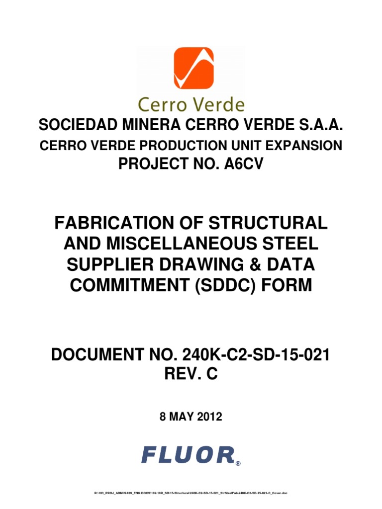 Fabrication of Structural and Miscellaneous Steel Supplier Drawing ...