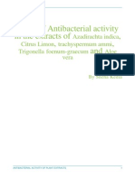 Antibacterial Activity of Plant Extraxts