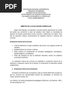 Ambitos de La Evaluacion Curricular