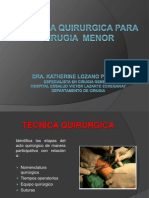 1 Tecnica Quirurgica para Cirugia Menor