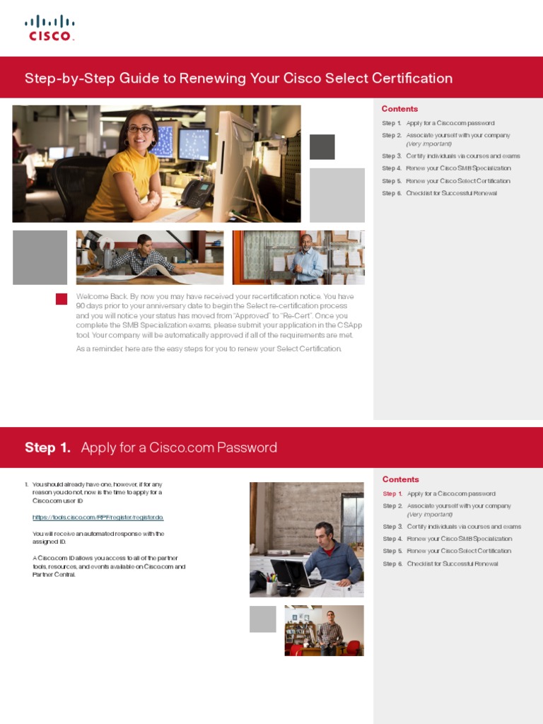 Step-By-Step Guide To Renewing Your Cisco Select Certification | PDF ...