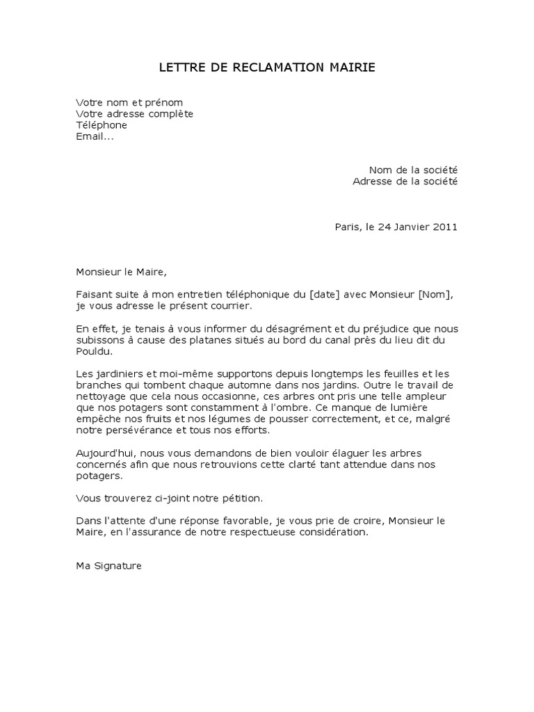 Lettre Demande Indemnisation Air France