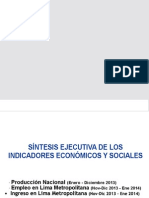 Peru Sintesis Ejecutiva Indicadores Economicos y Sociales 2013 2014