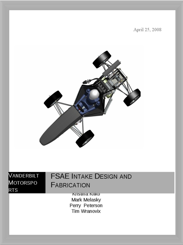 FSAE Intake System Design Overview | PDF | Nature
