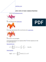 List of Taylor Series of Some Common Functions: See Also