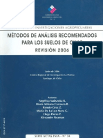 Métodos de Análisis Recomendados para Los Suelos de Chile. Rev.2006