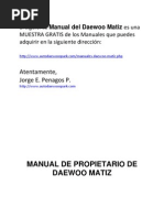 Download Manual Gratis Daewoo Matiz by Yefferson Cardenas SN230850019 doc pdf