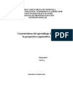 Características Del Aprendizaje Desde La Psicología Cognitiva