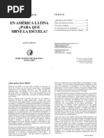 601 - Illich, Iván - En América Latina ¿Para Qué Sirve La Escuela