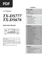 ONKYO TX-ds777 TX-ds676 Manual e