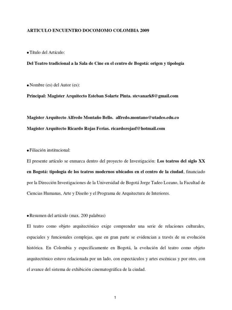 Esteban Solarte PDF Bogotá Colombia