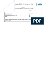 Electricity Consumption Bill For LT Consumers Only: Receipt