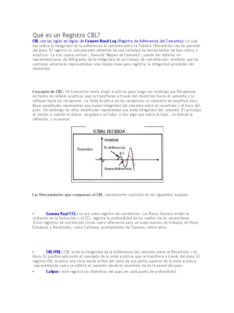 Registro CBL: Integridad de Cemento | PDF | Olas | Decibel