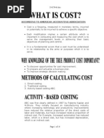 Activity Based Coting Examples