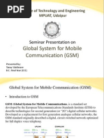 Global System For Mobile Communication (GSM) : Seminar Presentation On