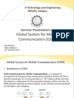 GSM Seminar on Mobile Communication Standard