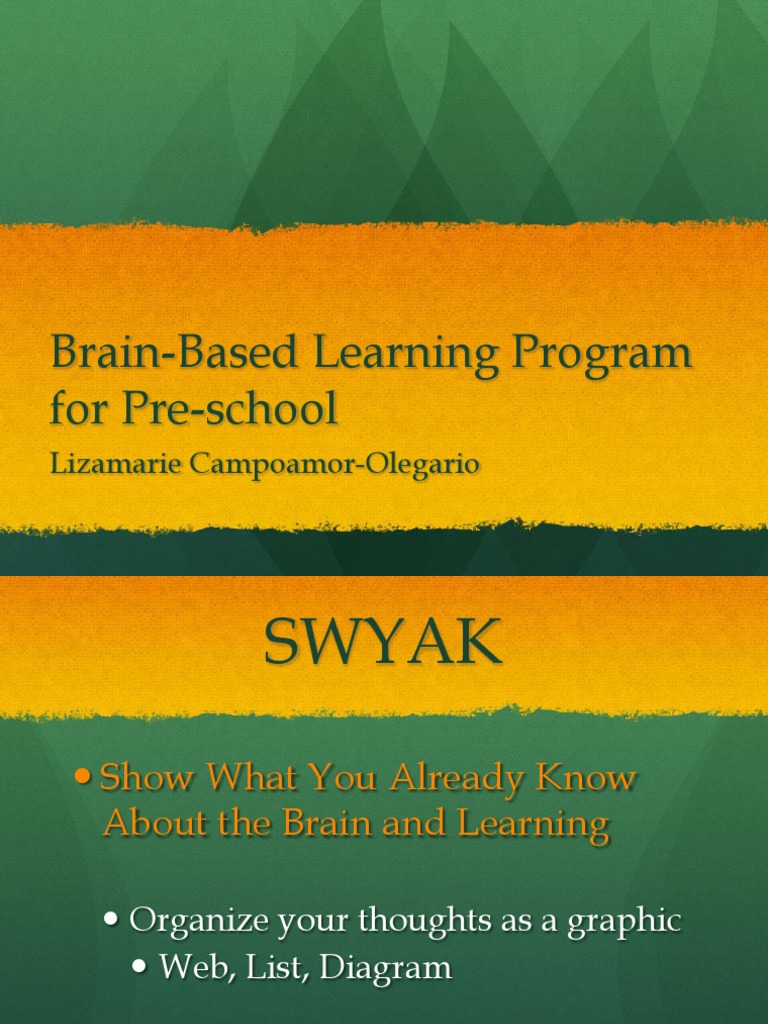 Brain-Based Learning for Preschoolers | PDF | Educational Assessment ...
