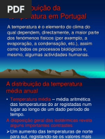 A Distribuição Da Temperatura Em Portugal