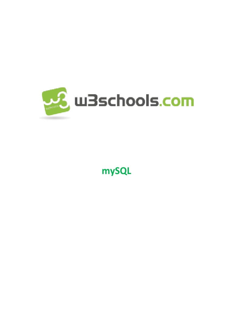 W3schools mysql advance database index sql