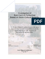 Investigation of Built Form of Fontainhas Based On Socio-Cultural Aspects Report - A Dissertation by Rohit Nadkarni