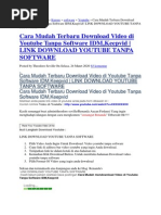 Download Cara Mudah Terbaru Download Video di Youtube Tanpa Software IDMKeepvid  LINK DOWNLOAD YOUTUBE TANPA SOFTWARE  by CorryCorazon SN230907721 doc pdf