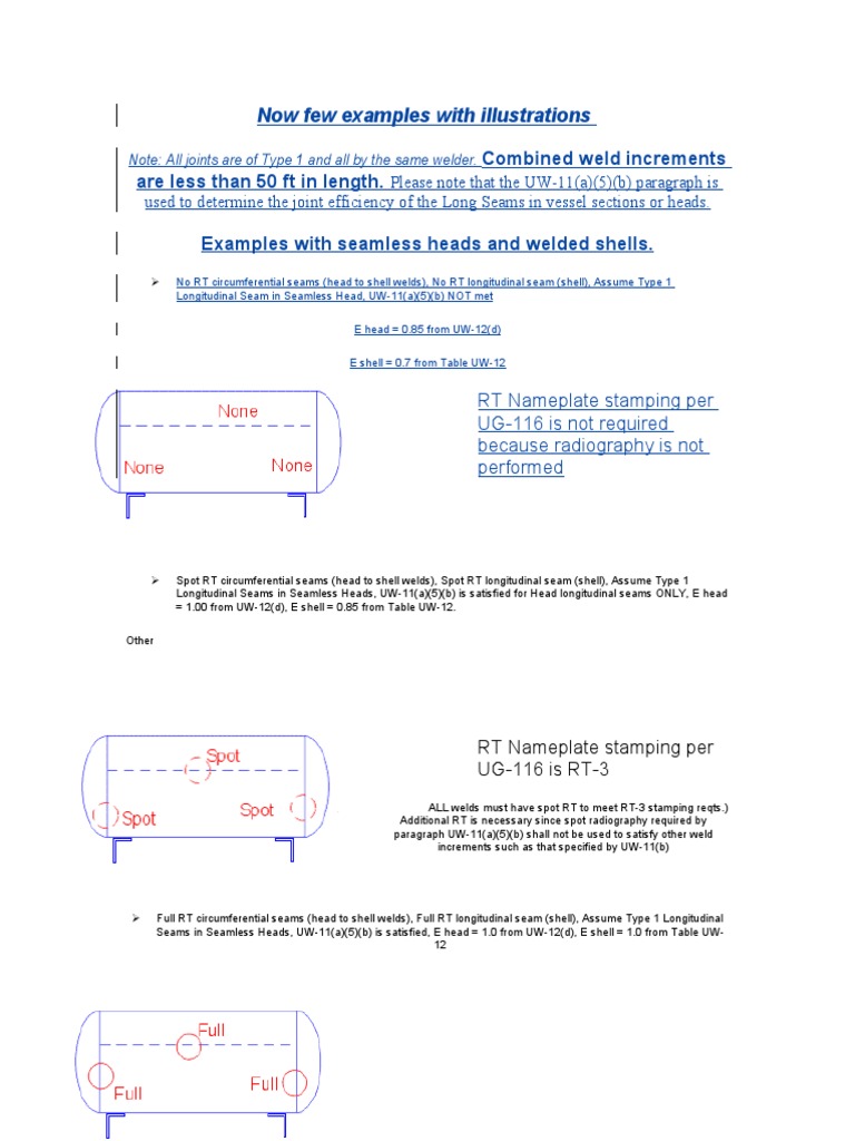 ASME Nameplate and RT Requirements | PDF | Welding | Construction