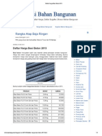 Daftar Harga Besi Beton 2013