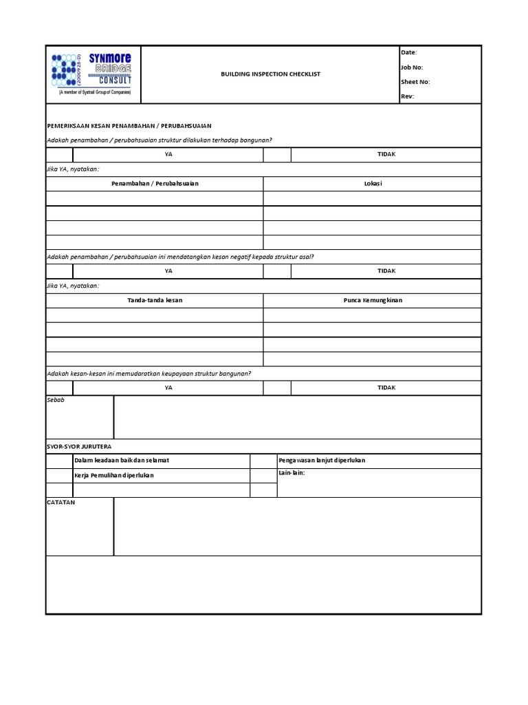 Visual Inspection Checklist - PART II | PDF