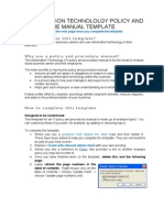 IT Policies and Procedures Manual Template