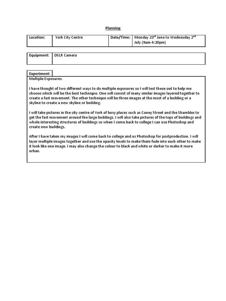 Task 5 Planning 1 | PDF