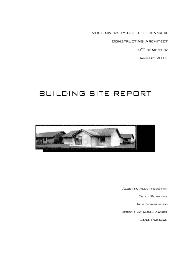 Building Site Report: House Construction | PDF | Wall | Roof