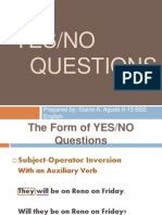 Report on YESNO Questions