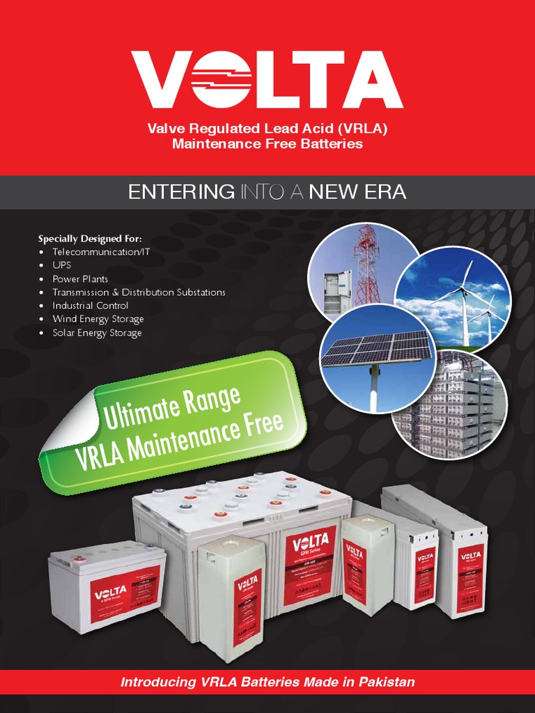 VRLA Battery Solutions for Various Applications | PDF | Battery ...