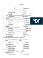 Medical Parasitology Questions