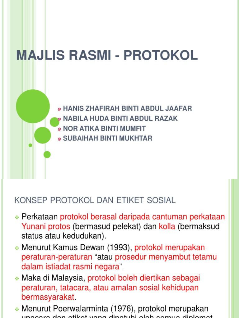 Majlis Rasmi - Protokol  PDF