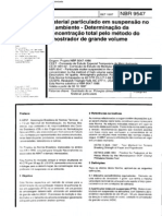 90350905 NBR 9547 1997 Material Particulado Em Suspensao No Ar Ambiente Determ Da Concentracao Total Pelo Metodo Do or de Grande Volume