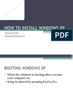How To Install Windows XP
