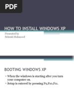 How To Install Windows XP