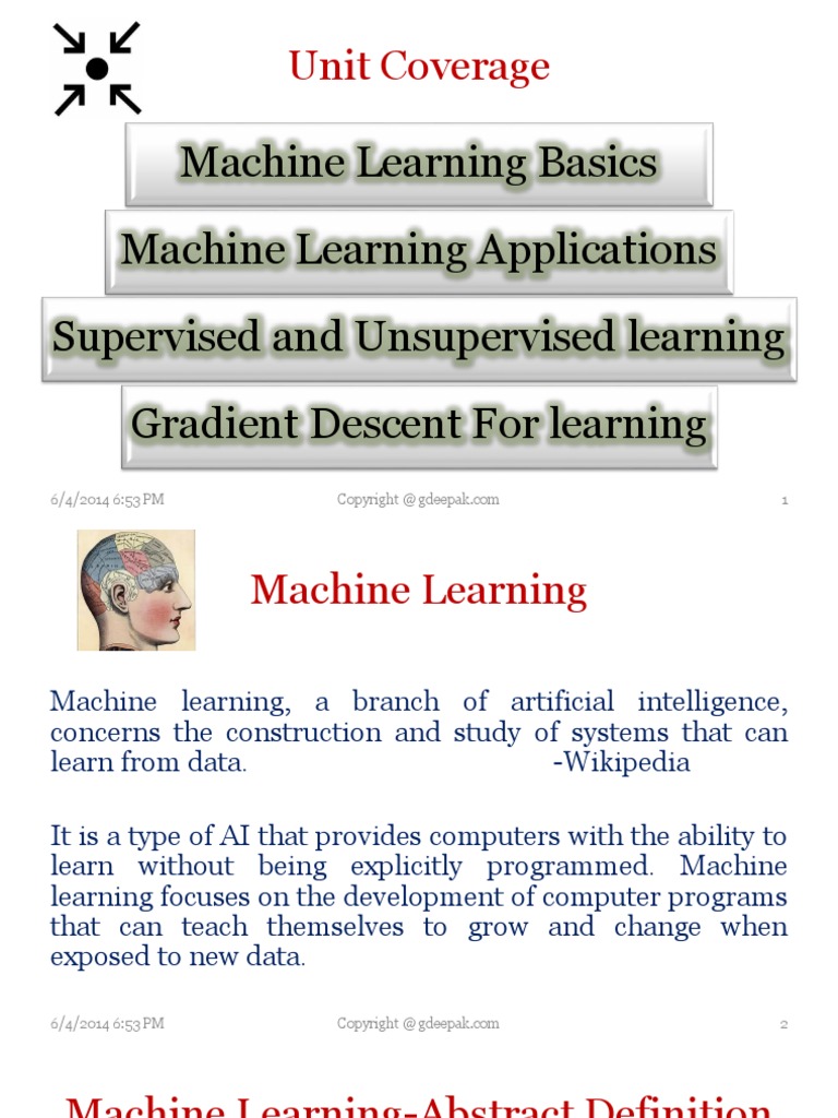 L 1 Intro Machine Learning | PDF | Machine Learning | Loss Function